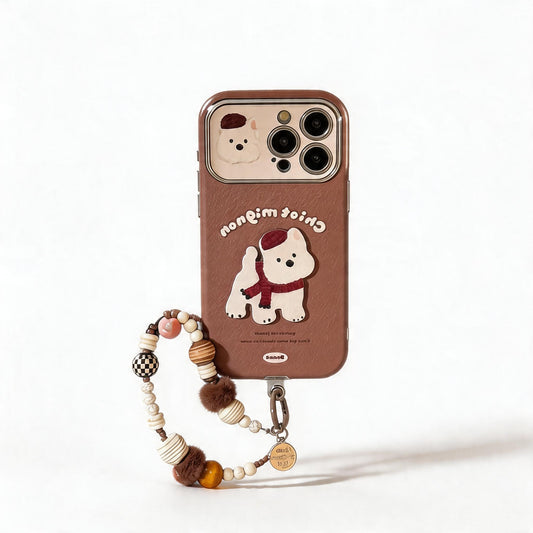 Brown Highland Terrier Cute Cartoon Phone Case for iPhone