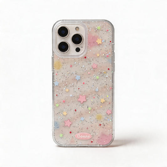 Pink Starry Gradient Soft Phone Case for iPhone