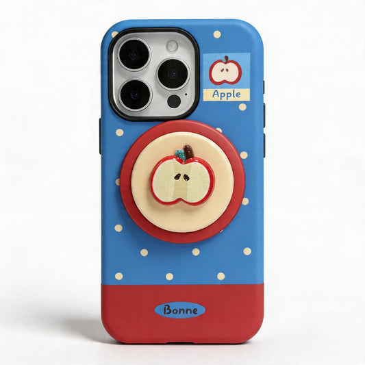 Vintage Red Fruit Design Magnetic Stand Phone Case for iPhone