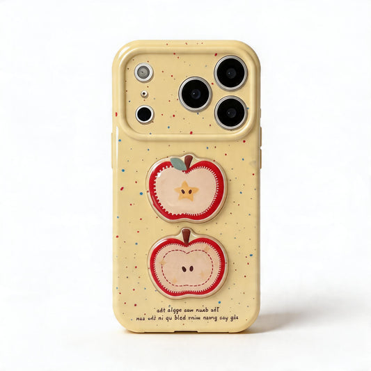 Festive Red Apple 3D Soft Phone Case for iPhone