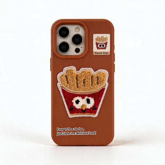 Cute Plush French Fries Soft Phone Case for iPhone