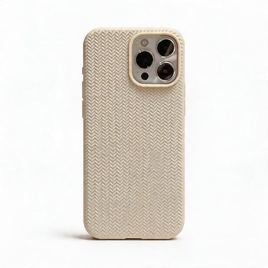 Soft Gray Woven Pattern Phone Case for iPhone