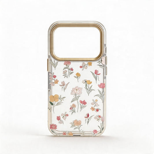 Clear Floral Oil Painting Soft Phone Case for iPhone