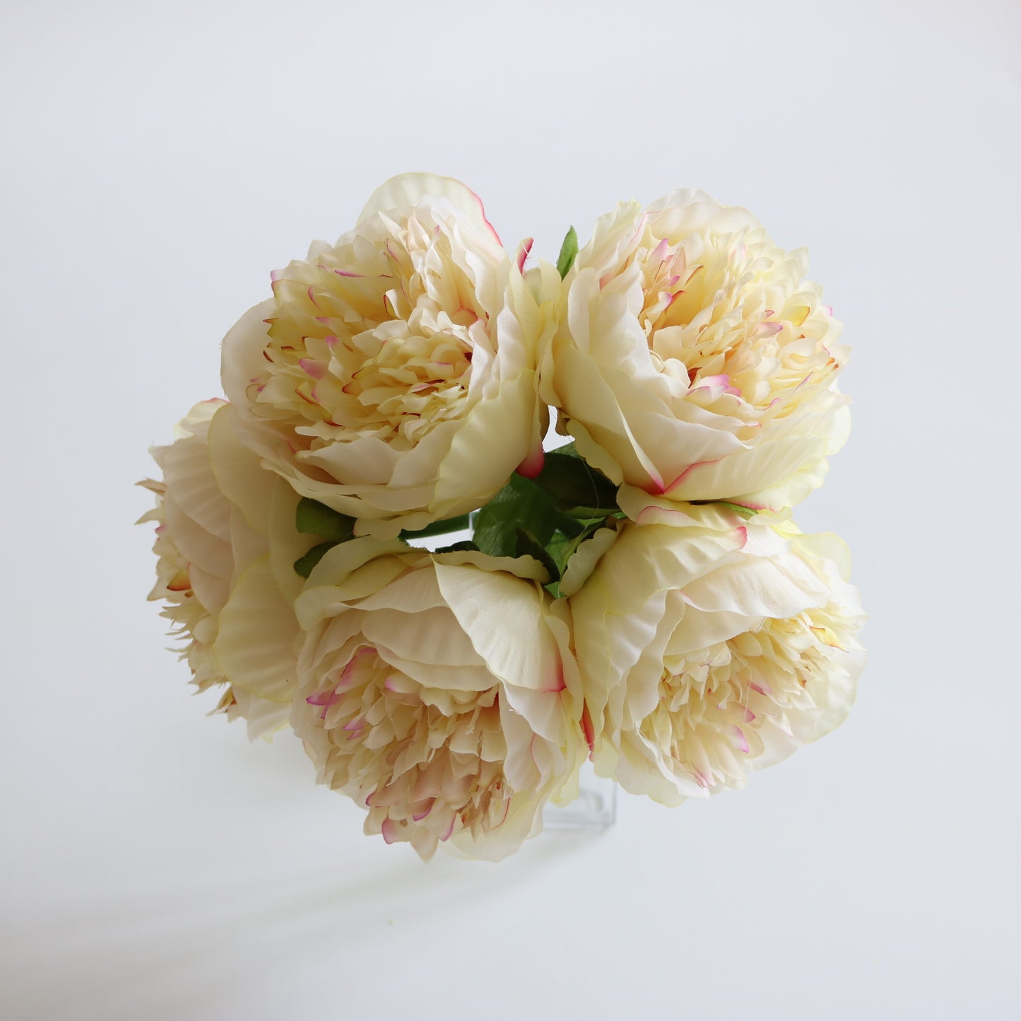 Stunning Faux Peony Bouquet with 5 Blooms - Elegant European Wedding Decoration - Realistic Silk Peonies for Bridal Bouquets & Floral Arrangements