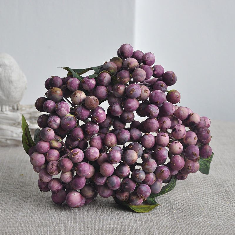 Artificial Berry Bouquet - Realistic Faux Flowers for Nordic Wedding Celebrations, Home Decor, and Photography Backdrops