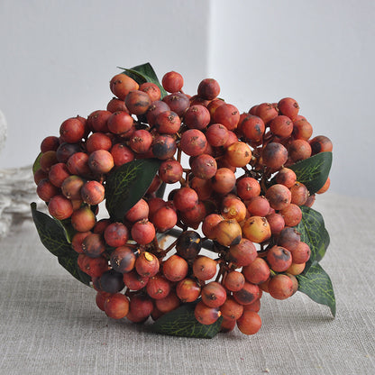 Artificial Berry Bouquet - Realistic Faux Flowers for Nordic Wedding Celebrations, Home Decor, and Photography Backdrops