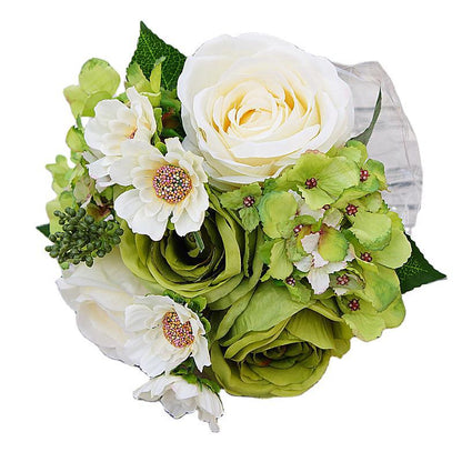 Realistic Artificial Rose Bouquet - Milan Painting Style - Perfect for Home Décor, Wedding Celebrations, Photography Props, and Soft Furnishings