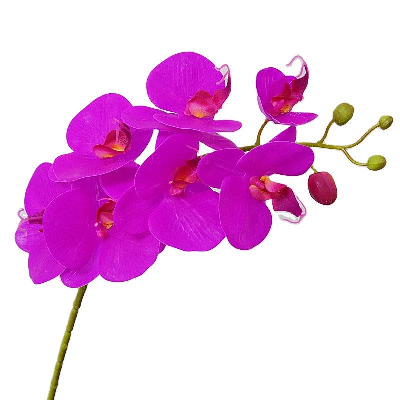 Realistic Fake Orchid Phalaenopsis Flower Stem - 7-Head Soft Touch Decorative Bloom for Weddings, Photography, and Home Décor