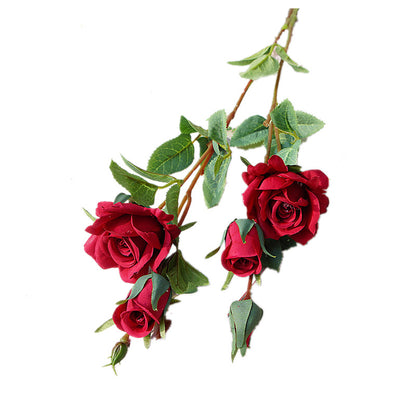 Realistic Korean Style Artificial Rose with Multi-Head Design - Perfect for Weddings, Home Decor, and Soft Furnishings