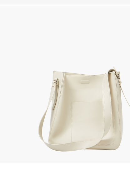 Genuine Leather Women's Casual Shoulder Crossbody Bucket Bag Vintage Inspired Unique Design for Commuting and Everyday Style