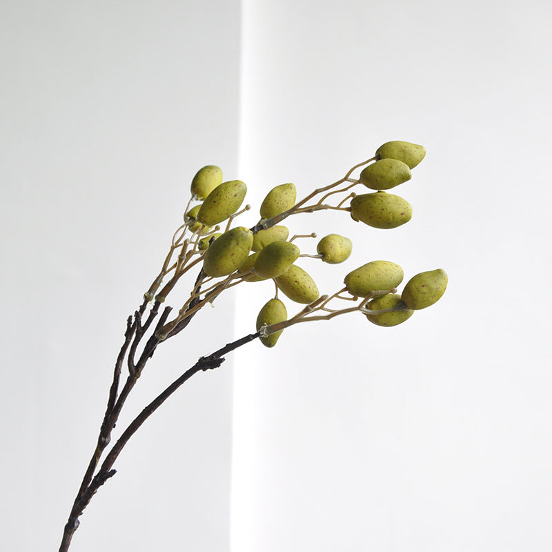 Realistic Mini Olive Branch Faux Flowers with Berries – Stylish Nordic Home Décor Accent for Your Living Room