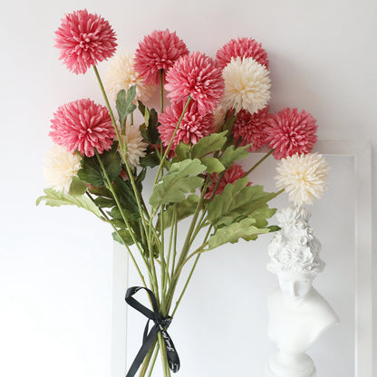 Stunning INS-Style 3-Head Dandelion Artificial Flower Arrangement - Lifelike Greenery for Weddings and Home Decor - Perfect for Any Event - Model YC1019