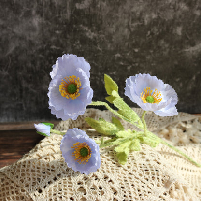 Stunning Icelandic Poppy Silk Flowers for Weddings - 4-Pronged Flower Arrangements Perfect for Aisle Decor and Elegant Floral Walls