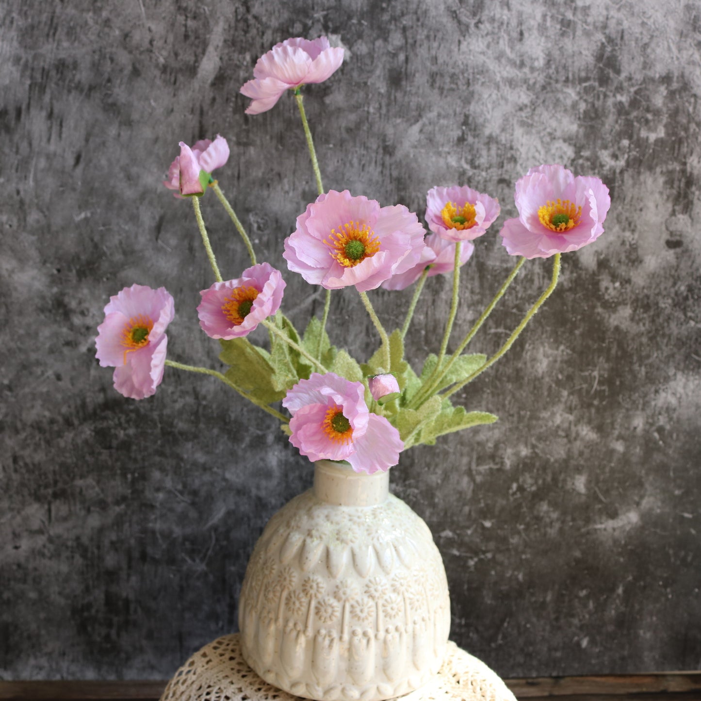 Stunning Icelandic Poppy Silk Flowers for Weddings - 4-Pronged Flower Arrangements Perfect for Aisle Decor and Elegant Floral Walls