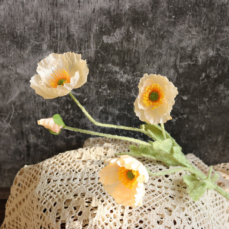 Stunning Icelandic Poppy Silk Flowers for Weddings - 4-Pronged Flower Arrangements Perfect for Aisle Decor and Elegant Floral Walls