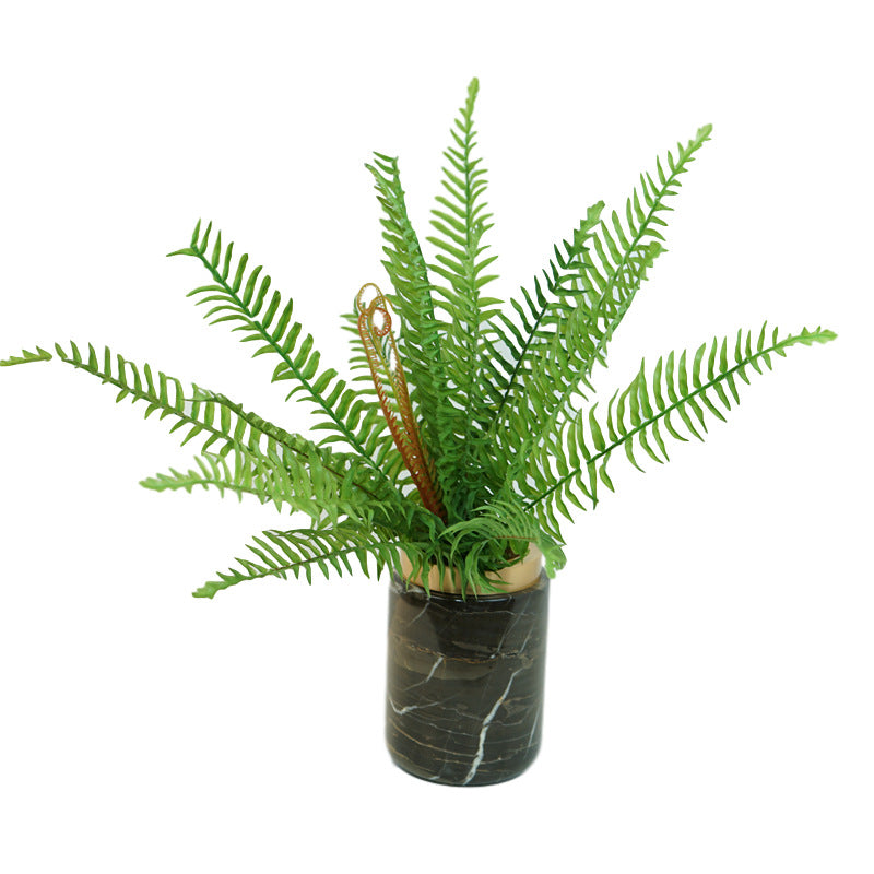 Lifelike Nordic Soft Touch Artificial Green Plant - Realistic Faux Persian Fern for Wedding and Garden Decor - Durable Plastic Fake Foliage