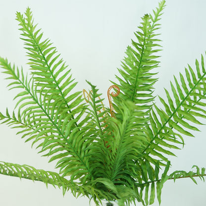 Lifelike Nordic Soft Touch Artificial Green Plant - Realistic Faux Persian Fern for Wedding and Garden Decor - Durable Plastic Fake Foliage