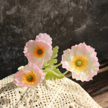 Stunning Icelandic Poppy Silk Flowers for Weddings - 4-Pronged Flower Arrangements Perfect for Aisle Decor and Elegant Floral Walls