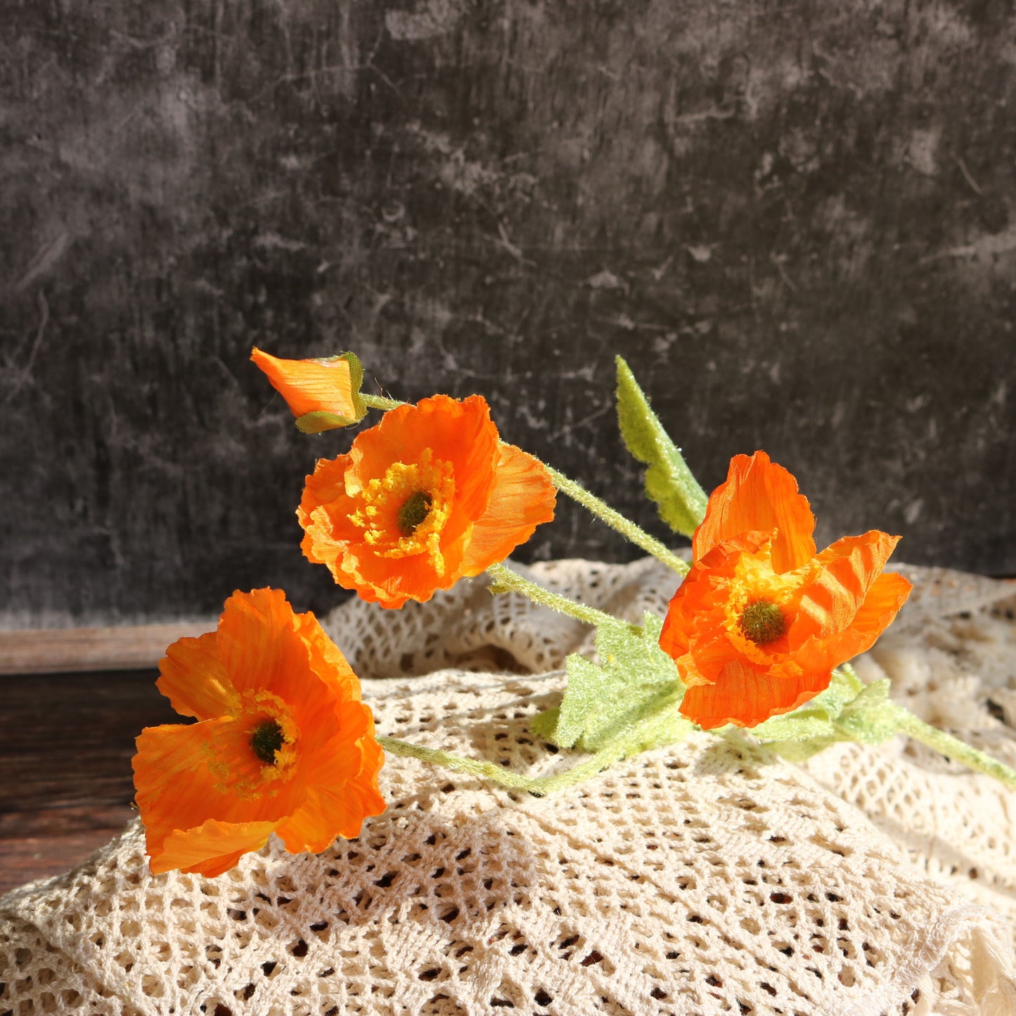 Stunning Icelandic Poppy Silk Flowers for Weddings - 4-Pronged Flower Arrangements Perfect for Aisle Decor and Elegant Floral Walls