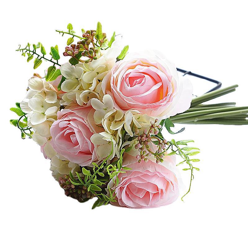 Stunning Faux Rose Bouquet - Elegant Artificial English Roses for Wedding Décor, Home Styling, and Photography Props