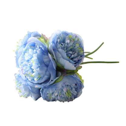 Stunning Five-Head Royal Peony Bouquet - Realistic Silk Peonies - Artificial Flowers for Home Décor, Weddings, and Events - Lifelong Beauty Without the Maintenance