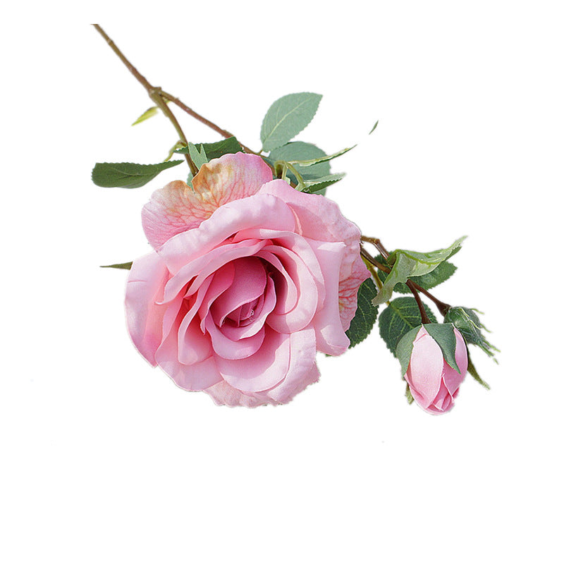 Realistic Artificial Rose Stem with Butterfly Design - Perfect Faux Flower for Wedding Decor, Home Styling, and Elegant Floral Arrangements