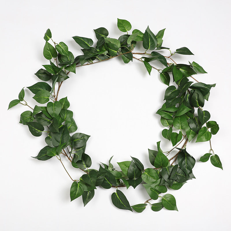 Realistic Artificial Rattan Eucalyptus Leaves with Vine-Like Twists for Stunning Wedding & Home Decor - Lifelike Willow-Leaf Vines for Enchanting Greenery Walls