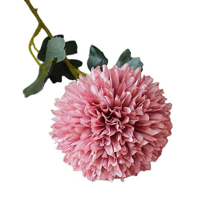 Single Stem Dreamy Dandelion Thistle Flower – Realistic Faux Flower for Home Decor, Wedding Celebrations, and Photography Styling