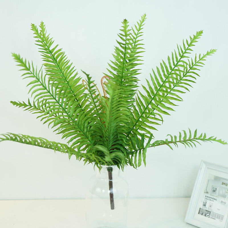 Lifelike Nordic Soft Touch Artificial Green Plant - Realistic Faux Persian Fern for Wedding and Garden Decor - Durable Plastic Fake Foliage