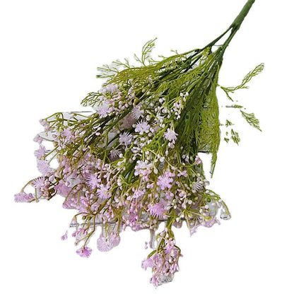 Realistic Baby's Breath Flowers - 5 Branch Starry Stems for Home Decor, Photography, and Wedding Bouquets – Perfect Faux Floral Arrangement