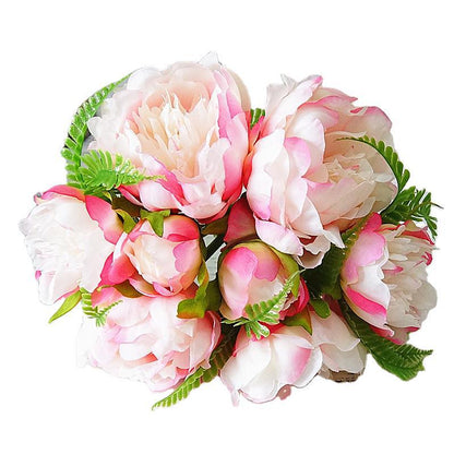 Lifelike Peony Bouquet - Beautiful Artificial Flower Arrangement for Weddings, Bridal Bouquets, and Home Decor