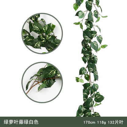 Realistic Artificial Rattan Eucalyptus Leaves with Vine-Like Twists for Stunning Wedding & Home Decor - Lifelike Willow-Leaf Vines for Enchanting Greenery Walls