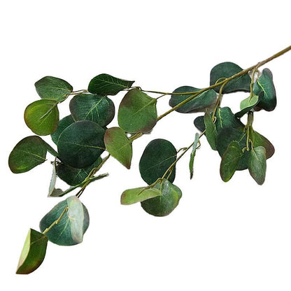 Single Stem French Eucalyptus Money Leaf Artificial Plant - Elegant Home Décor Piece for Timeless Style and Easy Maintenance