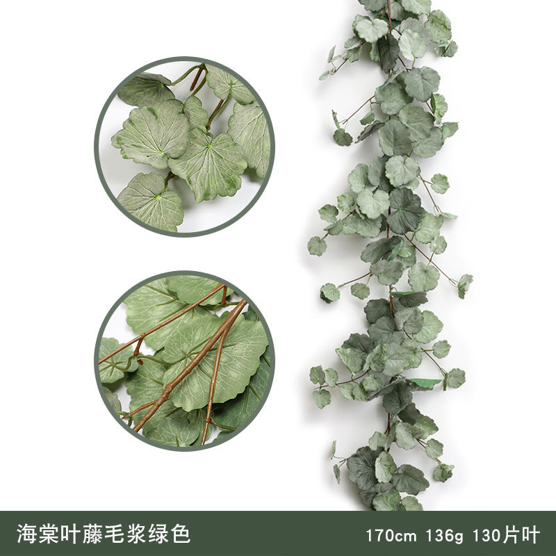 Realistic Artificial Rattan Eucalyptus Leaves with Vine-Like Twists for Stunning Wedding & Home Decor - Lifelike Willow-Leaf Vines for Enchanting Greenery Walls