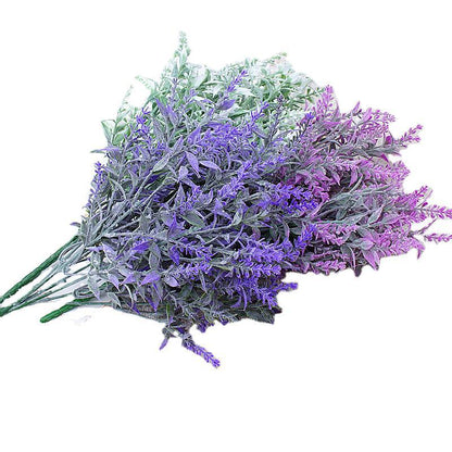 Realistic Lavender Faux Flowers Bunch - 7 Branches with 35 Sprigs | Perfect for Home Decor, Soft Furnishings, Scenic Landscapes, Wedding Celebrations, and Photography Props