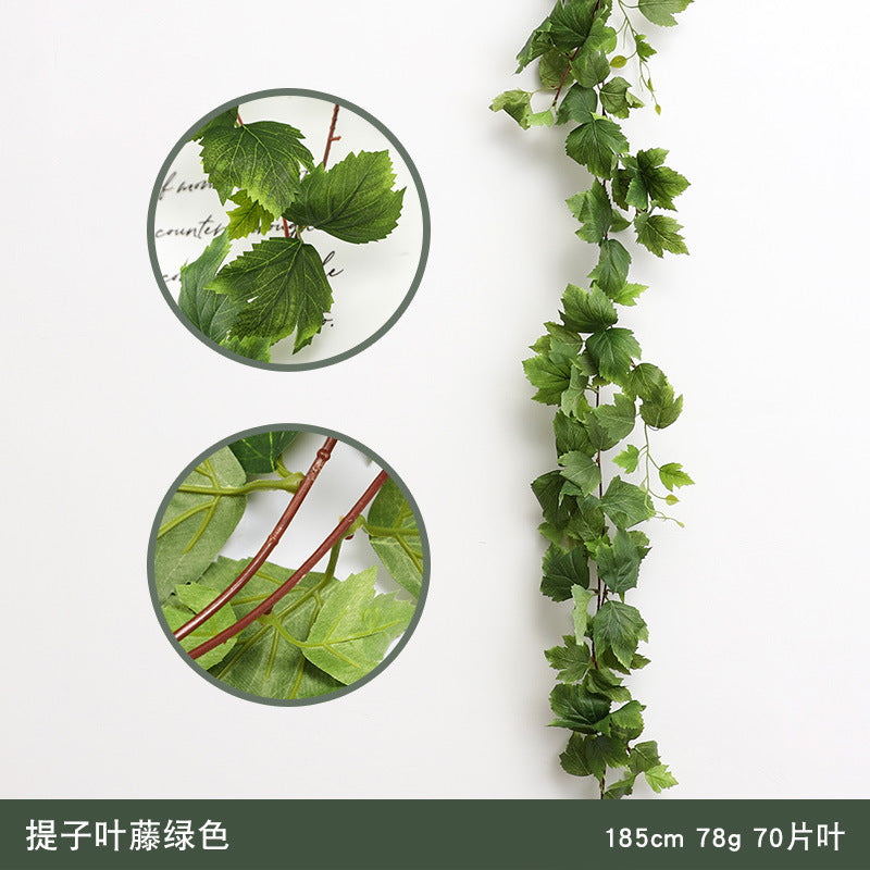 Realistic Willow Vine and Ivy Replica - Lifelike Sweet Potato Leaf Decorative Faux Plant for Home Interior and Wall Decor