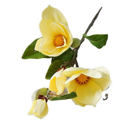 Realistic Artificial Magnolia Flowers - Beautiful Silk Floral Decorations for Home, Weddings, and Photography