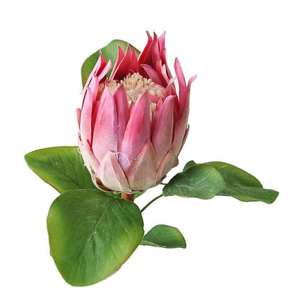 Stunning Faux King Protea Flower - Realistic Artificial Floral Decor for Home Display, Wedding Celebrations, and Elegant Showcases