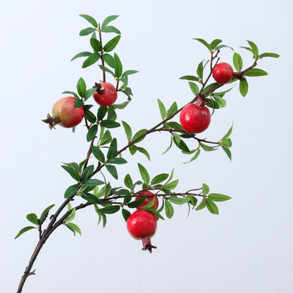 Realistic Pomegranate Berry Decorative Faux Flowers for Home and Hotel Soft Furnishings - Perfect for New Year's Décor