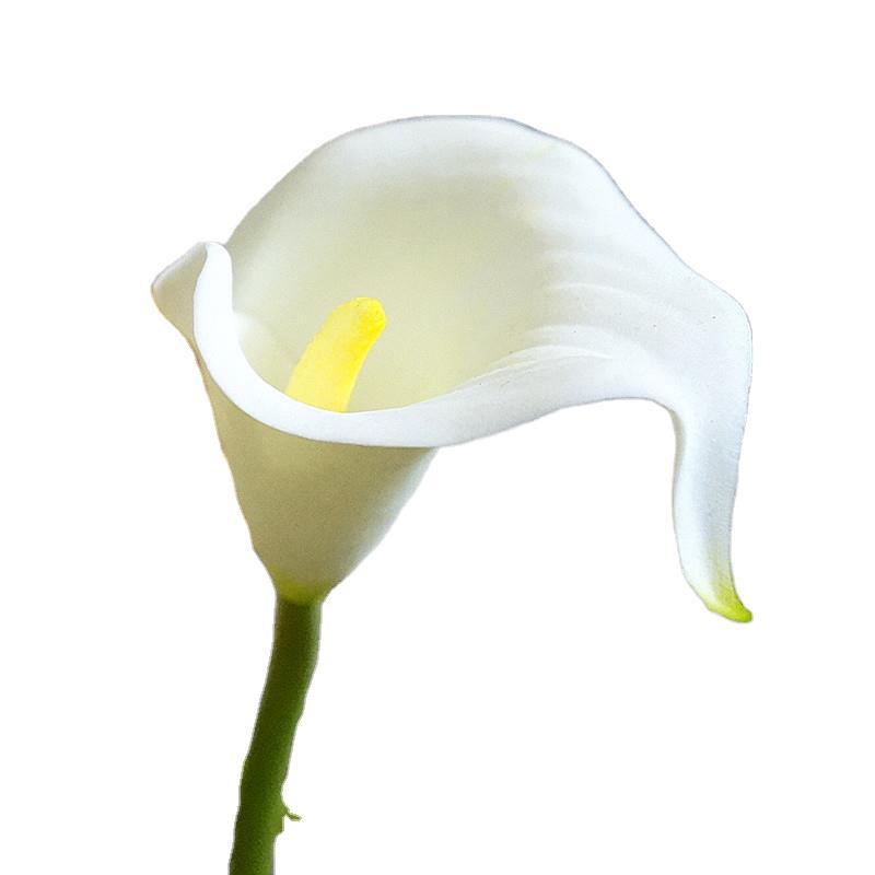 Realistic Mini Soft Silicone Calla Lily Stem - Perfect for Home Décor, Weddings, and Photography Props