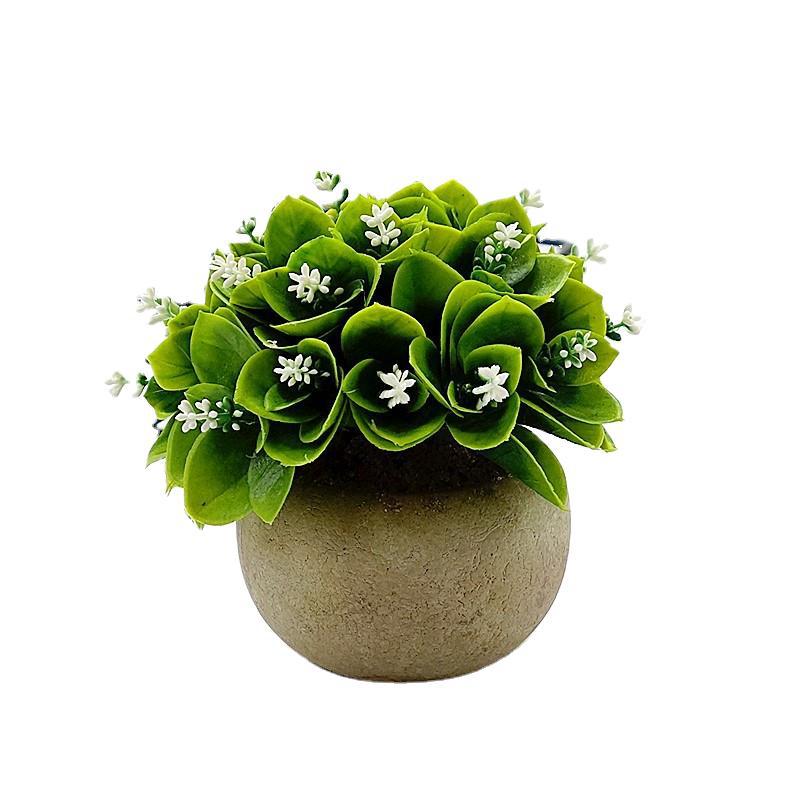 Realistic Miniature Bonsai Flame Flower Arrangement 1232 - Artificial Floral Bouquet for Home Decor, Photography Props, and Desktop Greenery Accents