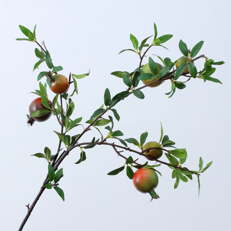 Realistic Pomegranate Berry Decorative Faux Flowers for Home and Hotel Soft Furnishings - Perfect for New Year's Décor