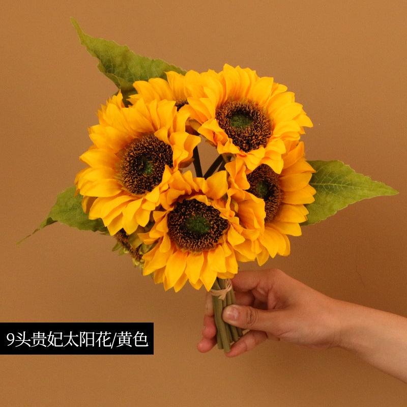 Realistic Artificial Sunflower Bouquet - Stunning Large Sunflowers for Wedding and Home Decoration - Lifelike Floral Arrangement for Every Occasion