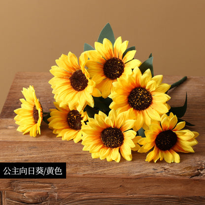 Realistic Artificial Sunflower Bouquet - Stunning Large Sunflowers for Wedding and Home Decoration - Lifelike Floral Arrangement for Every Occasion