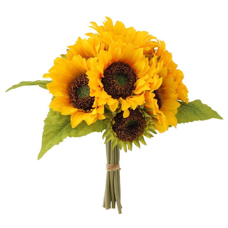 Realistic Artificial Sunflower Bouquet - Stunning Large Sunflowers for Wedding and Home Decoration - Lifelike Floral Arrangement for Every Occasion