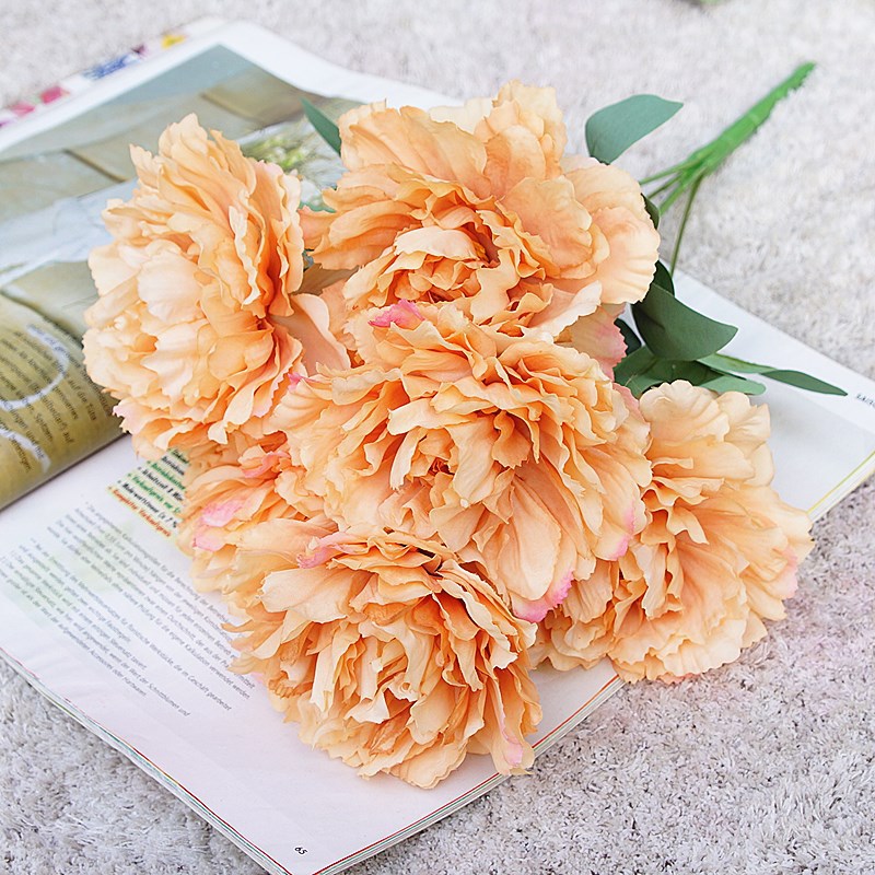 Realistic Silk Peony Bouquet - 7-Head Faux Peony Flowers for Valentine's Day, Weddings, and Home Décor - Perfect for Elegant Decoration and Lasting Beauty