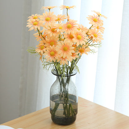 Realistic Faux Daisy Bouquet - 5 Stem Dutch Cosmos & Persian Daisy Flower Arrangement for Weddings and Home Decor