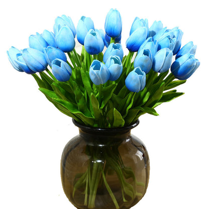 Realistic Mini PU Tulip | Artificial Faux Flowers for Home Decor and Wedding Celebrations - Long-lasting and Maintenance-free