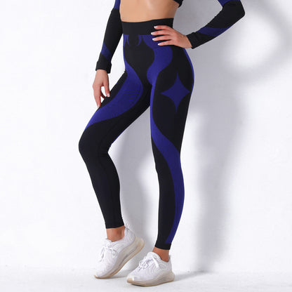 selling Seamless Knitted Yoga Pants Breathable and Moisture Wicking Athletic Leggings for Running and Fitness