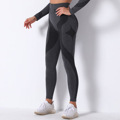 Seamless Knitted High Waisted Butt Lifting Yoga Pants for Women Moisture Wicking Athletic Leggings for Running Fitness and Gym Workouts